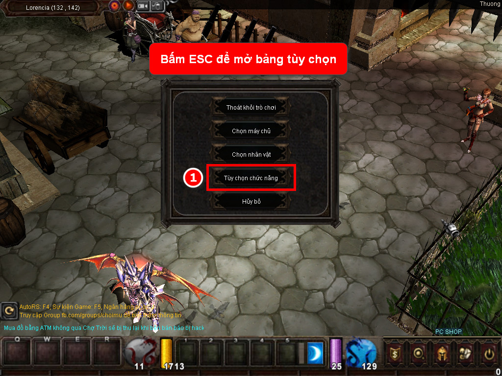Chức năng chính của Game MU Minh Quốc