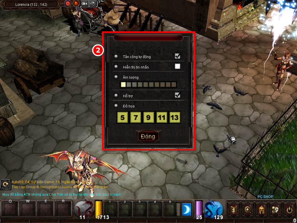 Chức năng chính của Game MU Minh Quốc